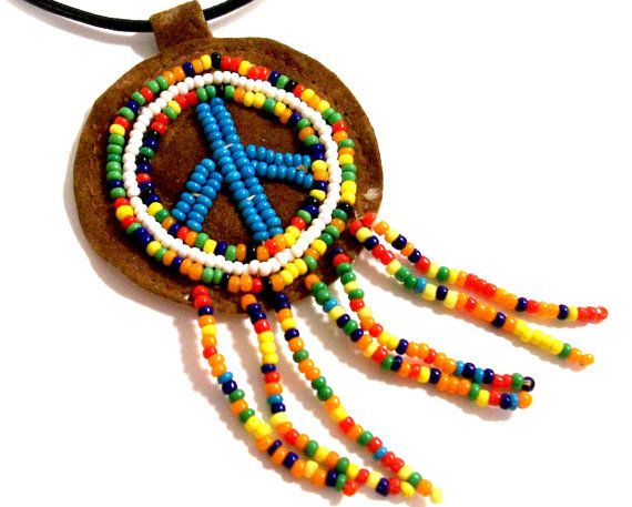 Resultado de imagem para Beads, peace signs 1960s