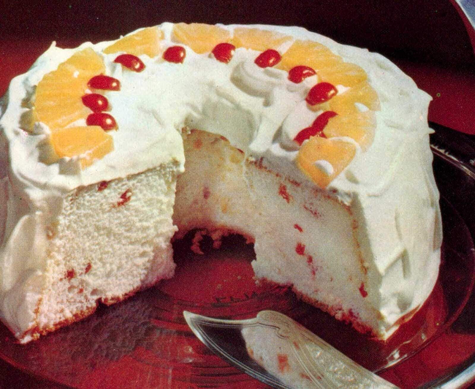 Resultado de imagem para angel food cake 1960s